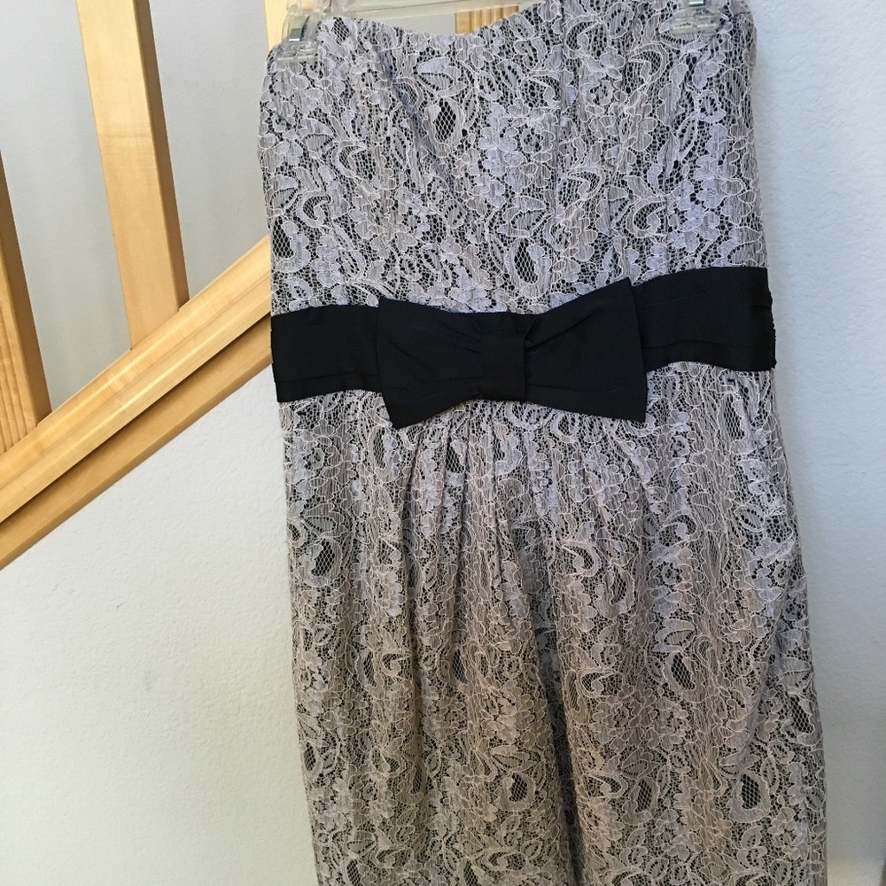 H&M pink and black lace dress
